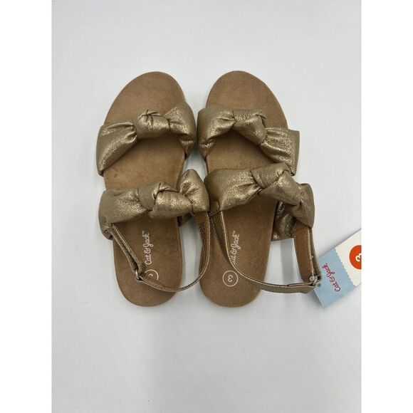 Brand New Cat & Jack Girl's Elena Metallic Footbed Sandals Size 3‎ - Picture 9 of 9